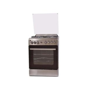 Bjs 60by60 Cooker with oven fan Silver/ Black/Brown