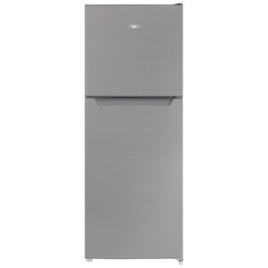 MIKA Fridge, 202L, 2 Door Top Mount Freezer, No Frost (Frost Free), INVERTER Compressor, Line Siver Dark